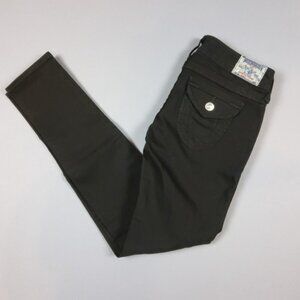 True Religion Men's Size 28 Black Skinny Jeans Made in USA